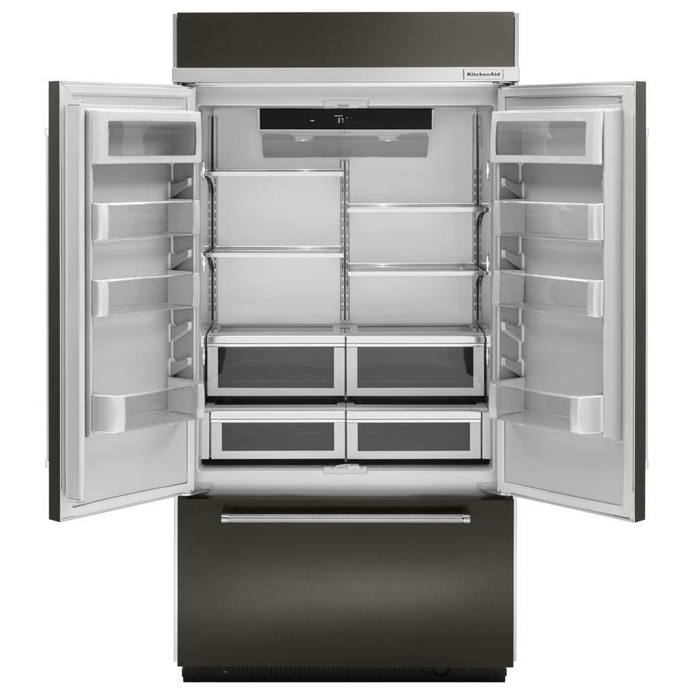 Kitchenaid KBFN502EBS 24.2 Cu. Ft. 42" Width Built-In Stainless French Door Refrigerator with Platinum Interior Design