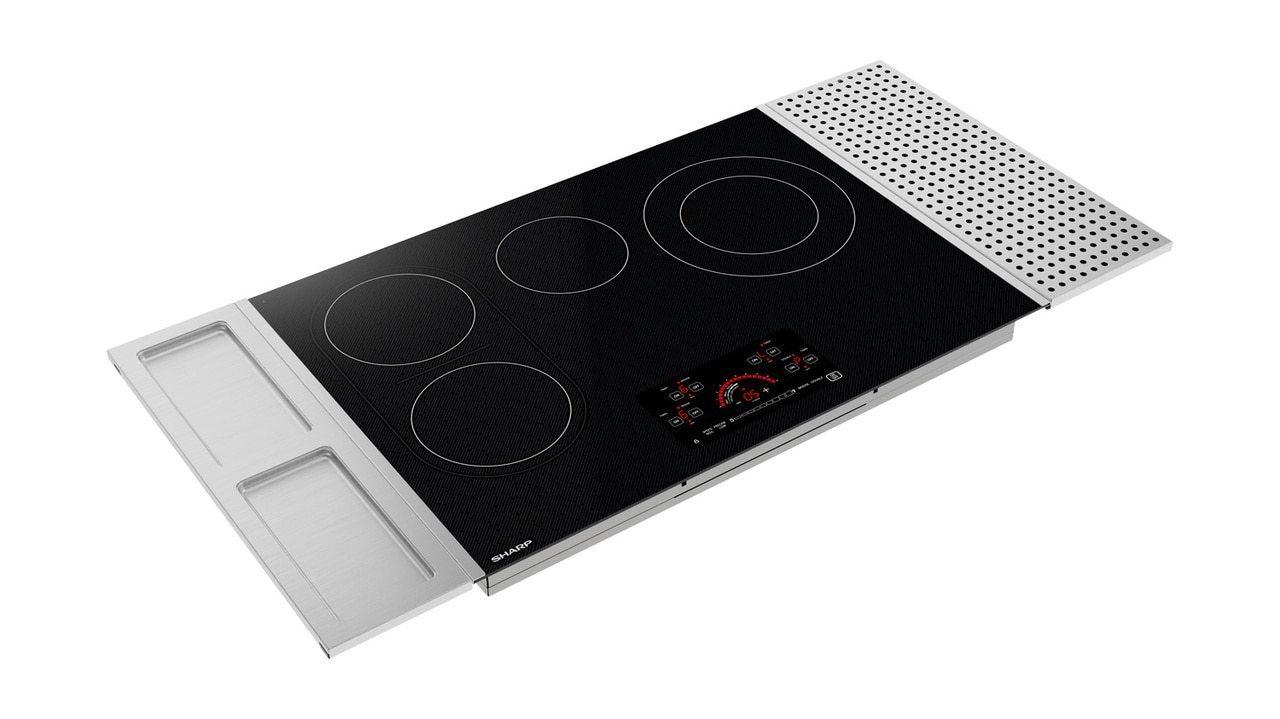 Sharp 30 in. Drop-In Radiant Cooktop with Side Accessories