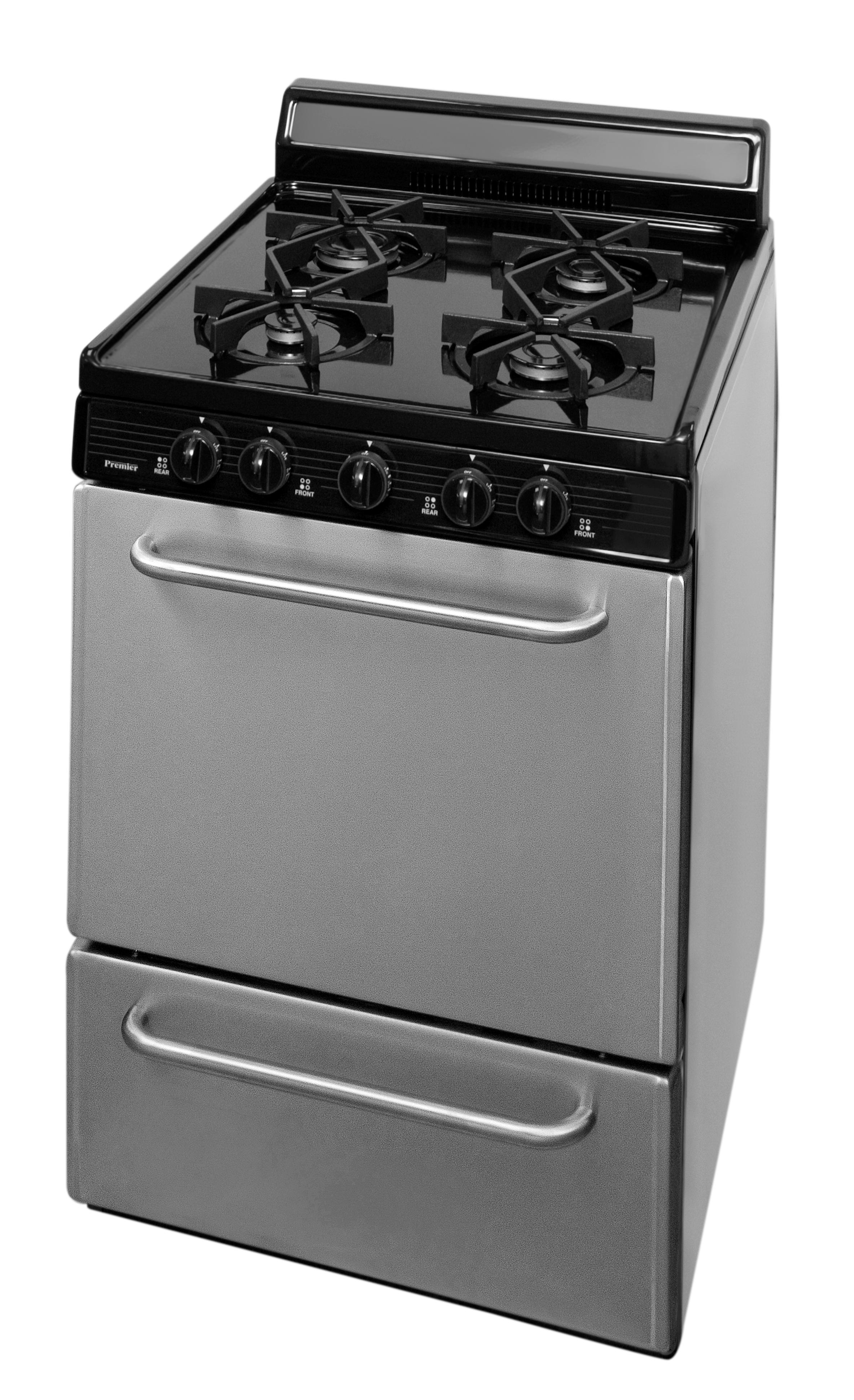 Premier SJK600BP 24" Freestanding Sealed Burner Gas Range in Stainless Steel