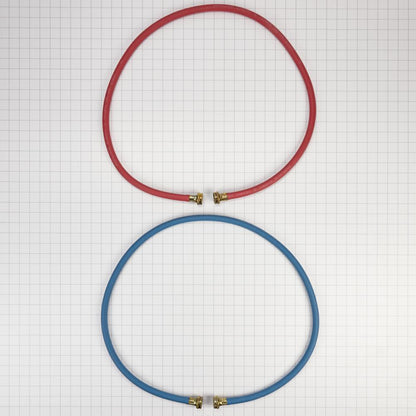 Whirlpool 8212545RP 5' Rubber washer fill hoses rated 1000 PSI with 2 female connections and built-in O-Rings - 2 pack