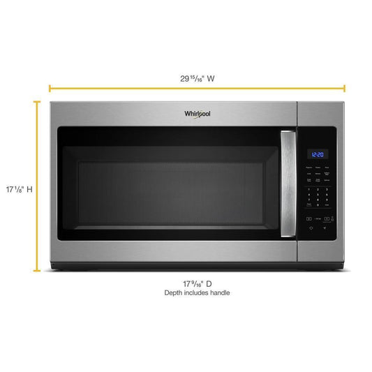 Whirlpool WMH31017HS 1.7 cu. ft. Microwave Hood Combination with Electronic Touch Controls