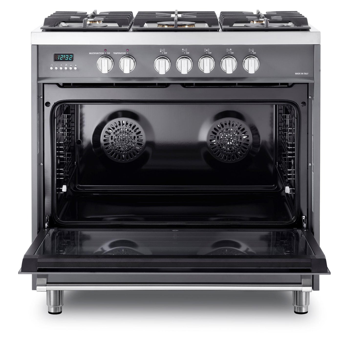 Verona VDFSGE365SG Designer 36" Dual Fuel Single Oven Range - Slate Gray