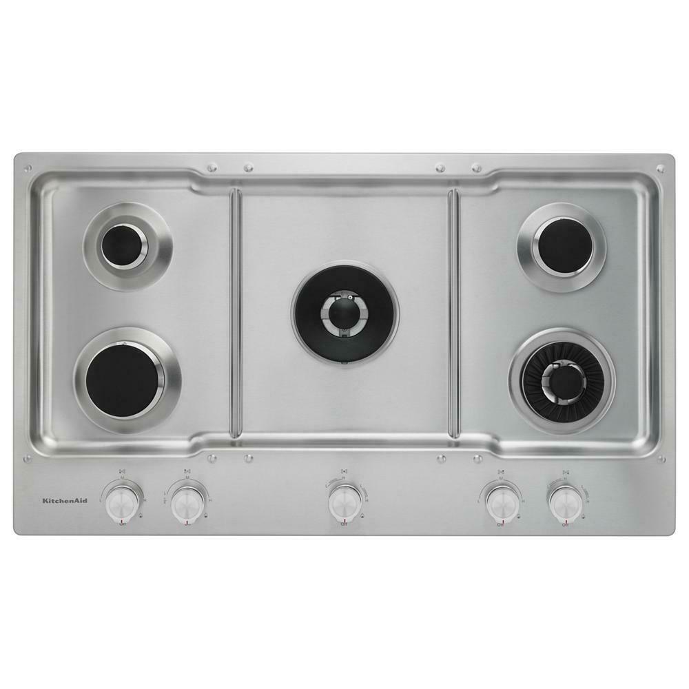 Kitchenaid KCGS956ESS 36" 5-Burner Gas Cooktop with Griddle