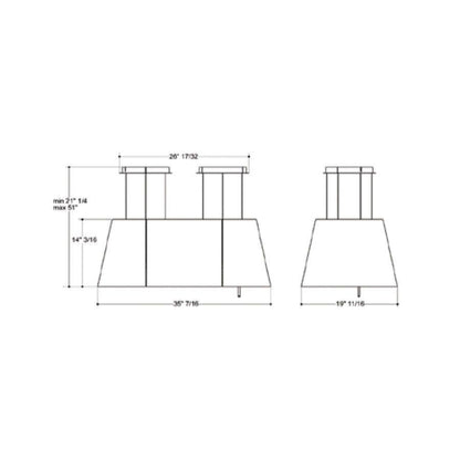 Elica ETP536SS TWIN 36"