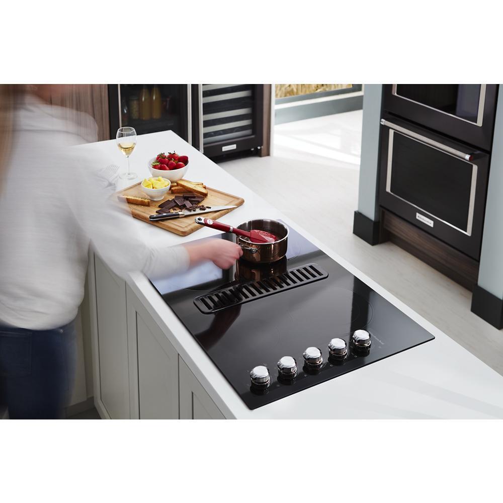 Kitchenaid KCED600GBL 30" Electric Downdraft Cooktop with 4 Elements