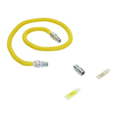 Whirlpool 3048KITRC 4' Gas Range Connector Kit with two 1/2" & one 3/4" male/female connectors, and sealant