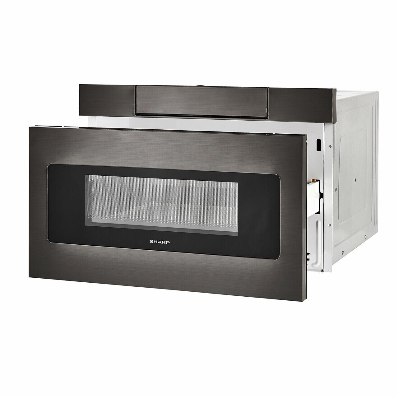 Sharp 24 in. 1.2 cu. ft. 950W Sharp Black Stainless Steel Microwave Drawer Oven