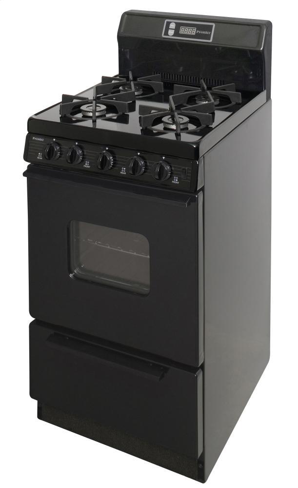 Premier SAK220BP 20 in. Freestanding Gas Range in Biscuit