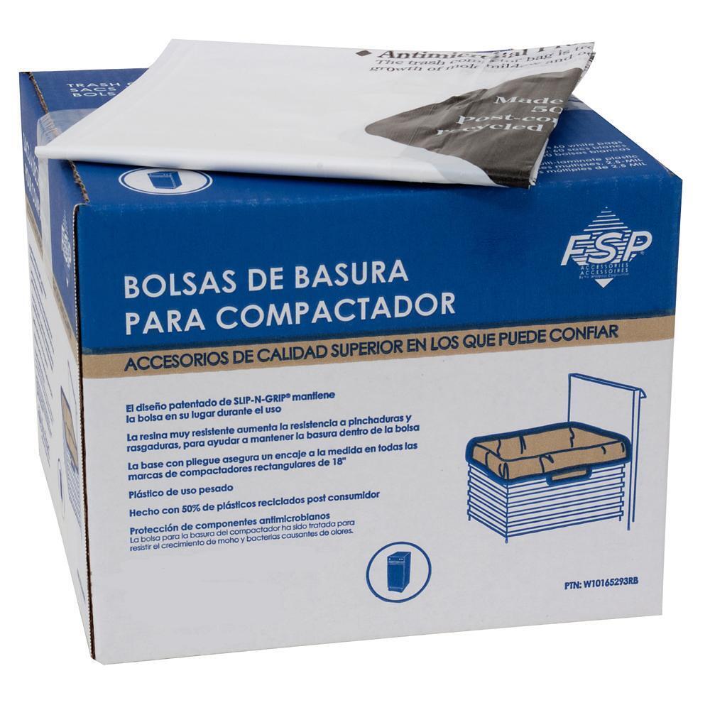 Whirlpool W10165294RB 60 Pack-Plastic Compactor Bags-15" Models
