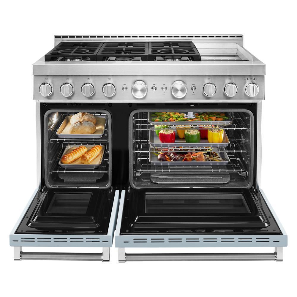KFGC558JMB KitchenAid® 48'' Smart Commercial-Style Gas Range with Griddle