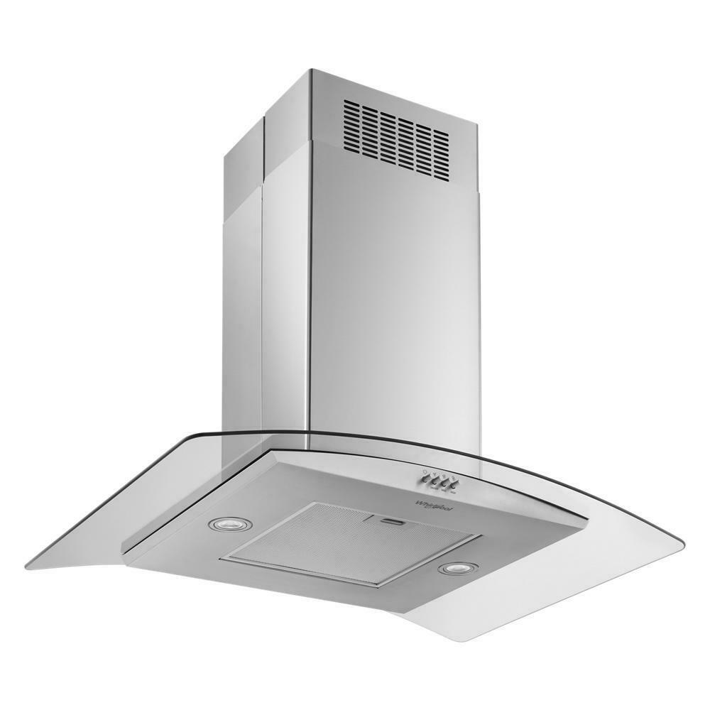 Whirlpool WVI51UC6LS 36" Curved Glass Island Mount Range Hood