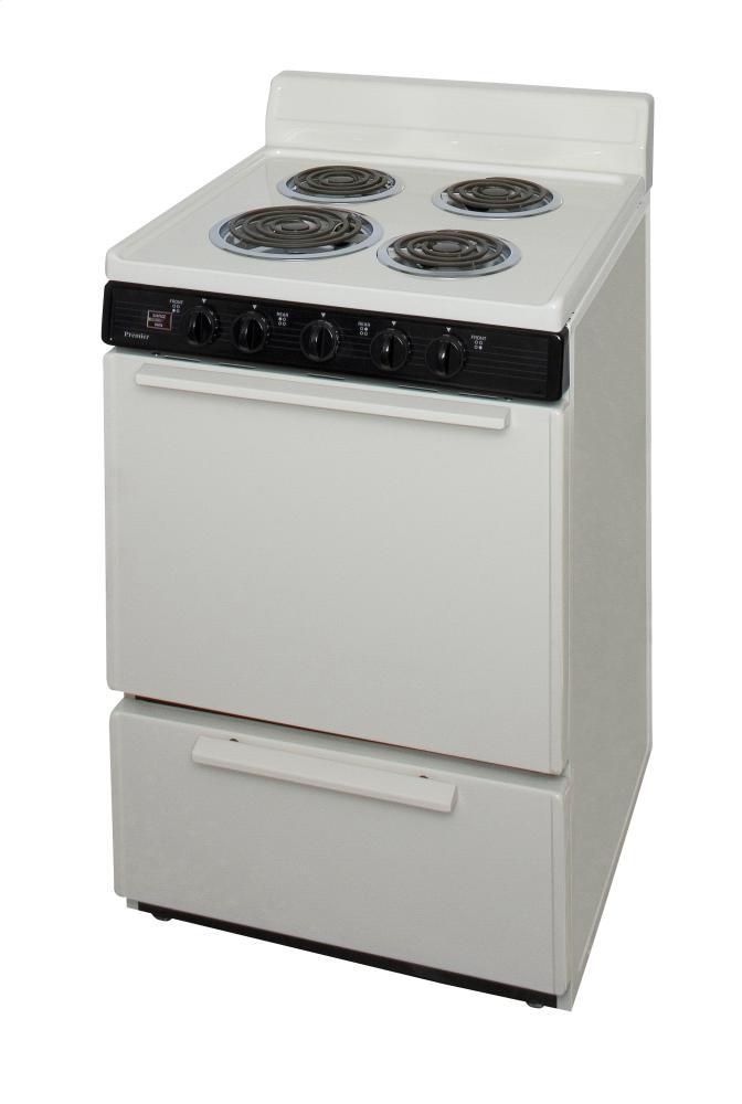 Premier ECK100TP0 24 in. Freestanding Electric Range in Biscuit