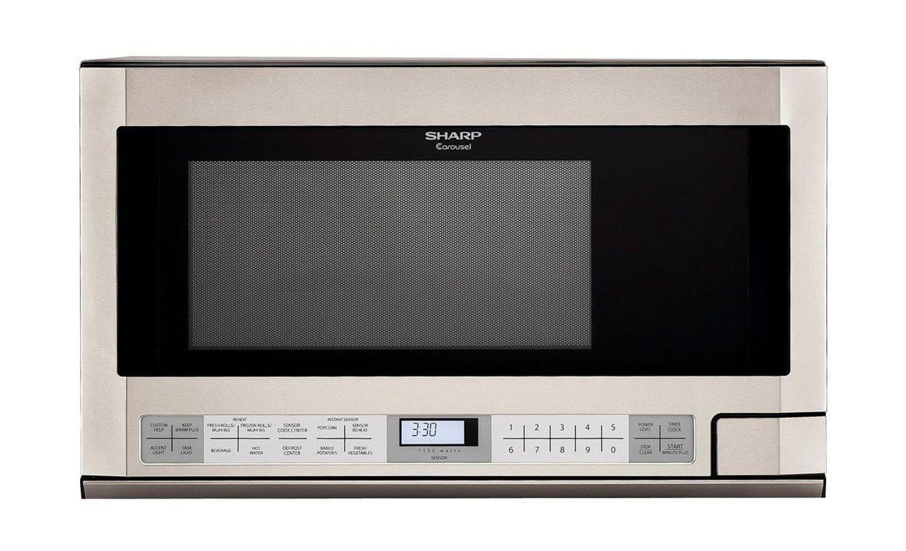 Sharp 1.5 cu. ft. 1100W Stainless Steel Sharp Over-the-Counter Carousel Microwave Oven