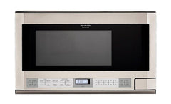 Sharp R1214TY 1.5 cu. ft. 1100W Stainless Steel Sharp Over-the-Counter Carousel Microwave Oven