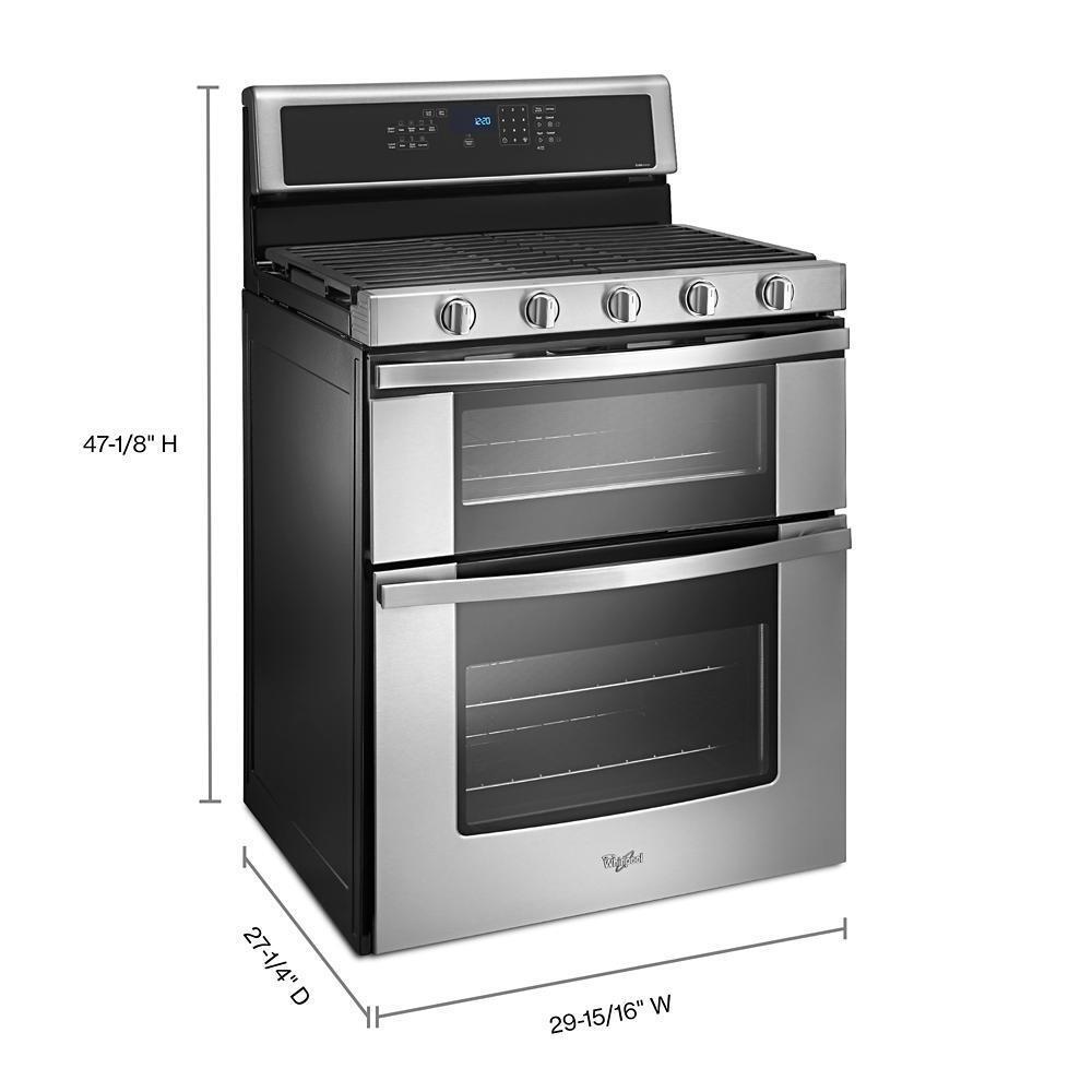 Whirlpool WGG745S0FS 6.0 Cu. Ft. Gas Double Oven Range with EZ-2-Lift™ Hinged Grates