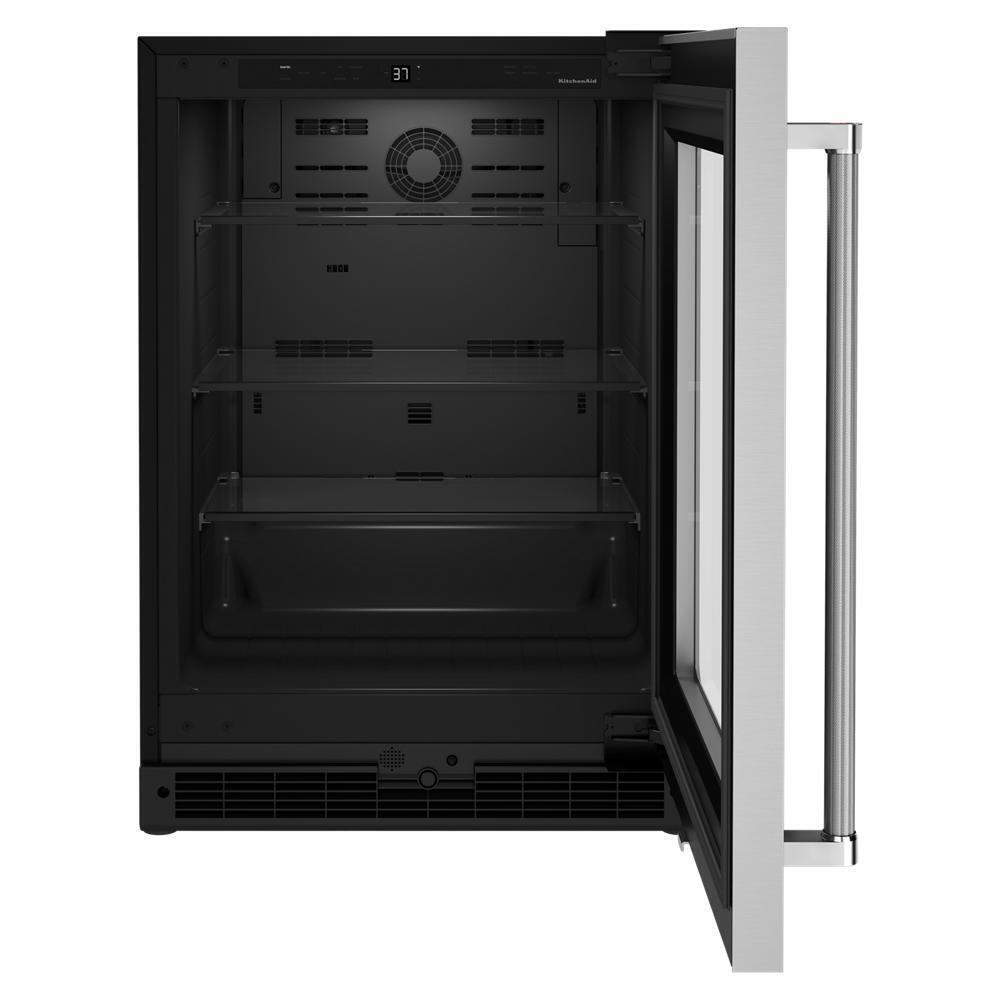 Kitchenaid KURR214KSB 24" Undercounter Refrigerator with Glass Door