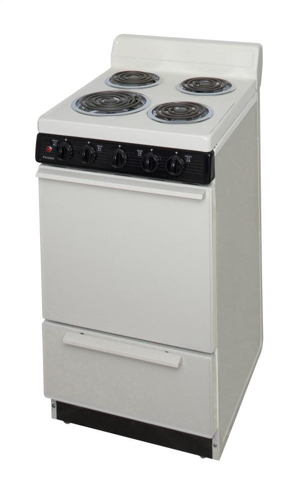 Premier EAK100TP0 20 in. Freestanding Electric Range in Biscuit