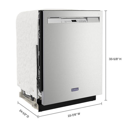 Maytag MDB4949SKZ 24 Front Control Dishwasher with Dual Power Filtration and PowerBlast® Cycle - 50 dBA