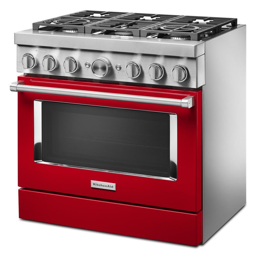 KFDC506JPA KitchenAid® 36'' Smart Commercial-Style Dual Fuel Range with 6 Burners