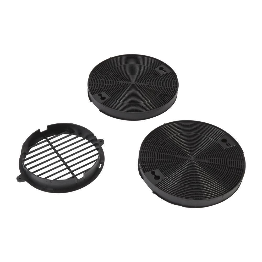Whirlpool W10490330 Range Hood Recirculation Kit with (2) charcoal filters, (1) black vent cover and (2) mounting screws, fits UXL5430BSS