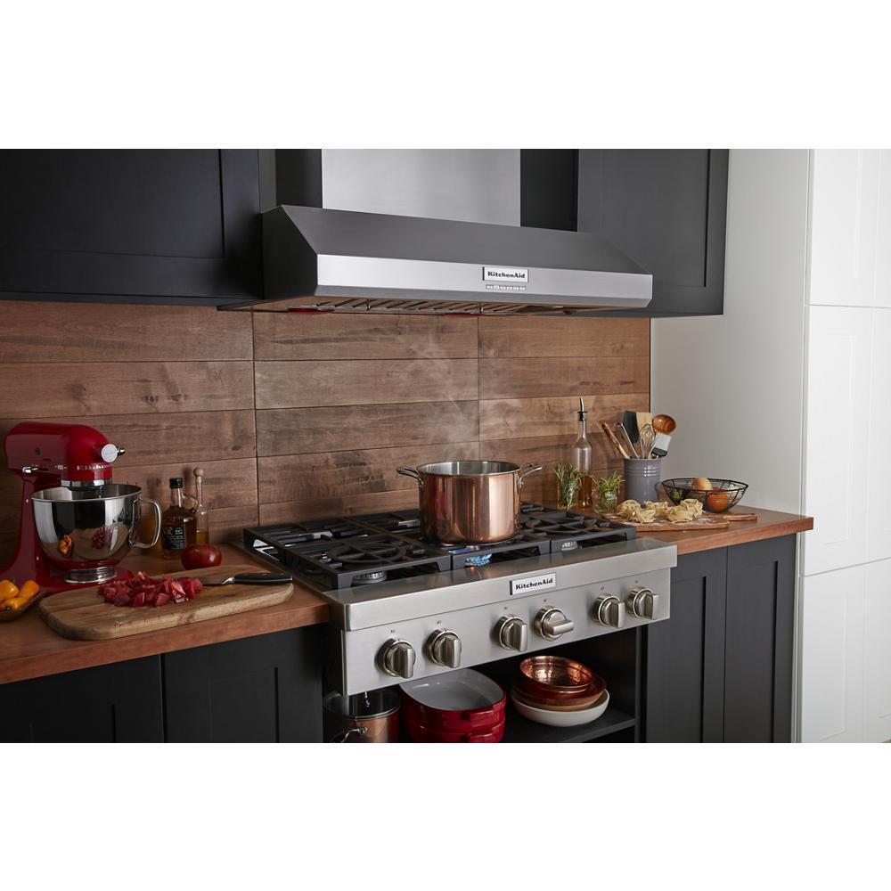 Kitchenaid KVWC956KSS 36" 585 or 1170 CFM Motor Class Commercial-Style Wall-Mount Canopy Range Hood