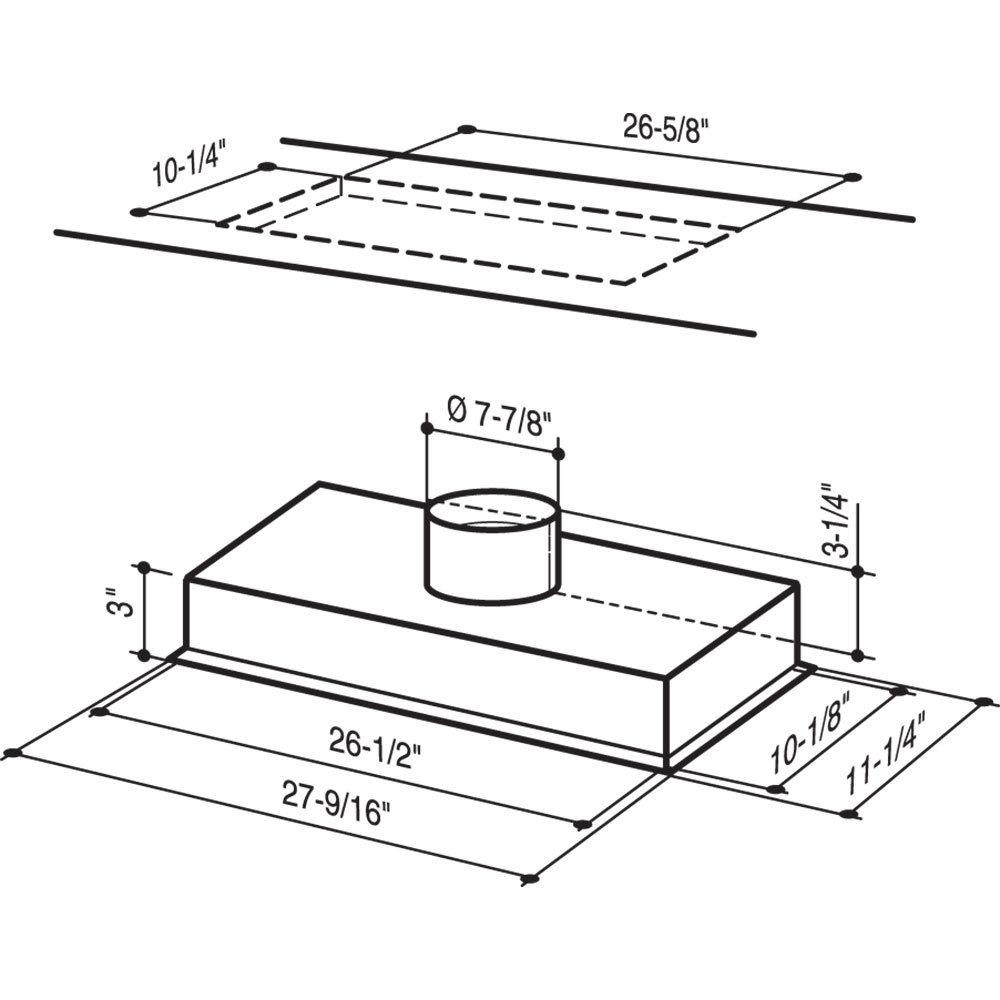 Broan® Elite Custom Range Hood Insert, External Blower, Stainless Steel