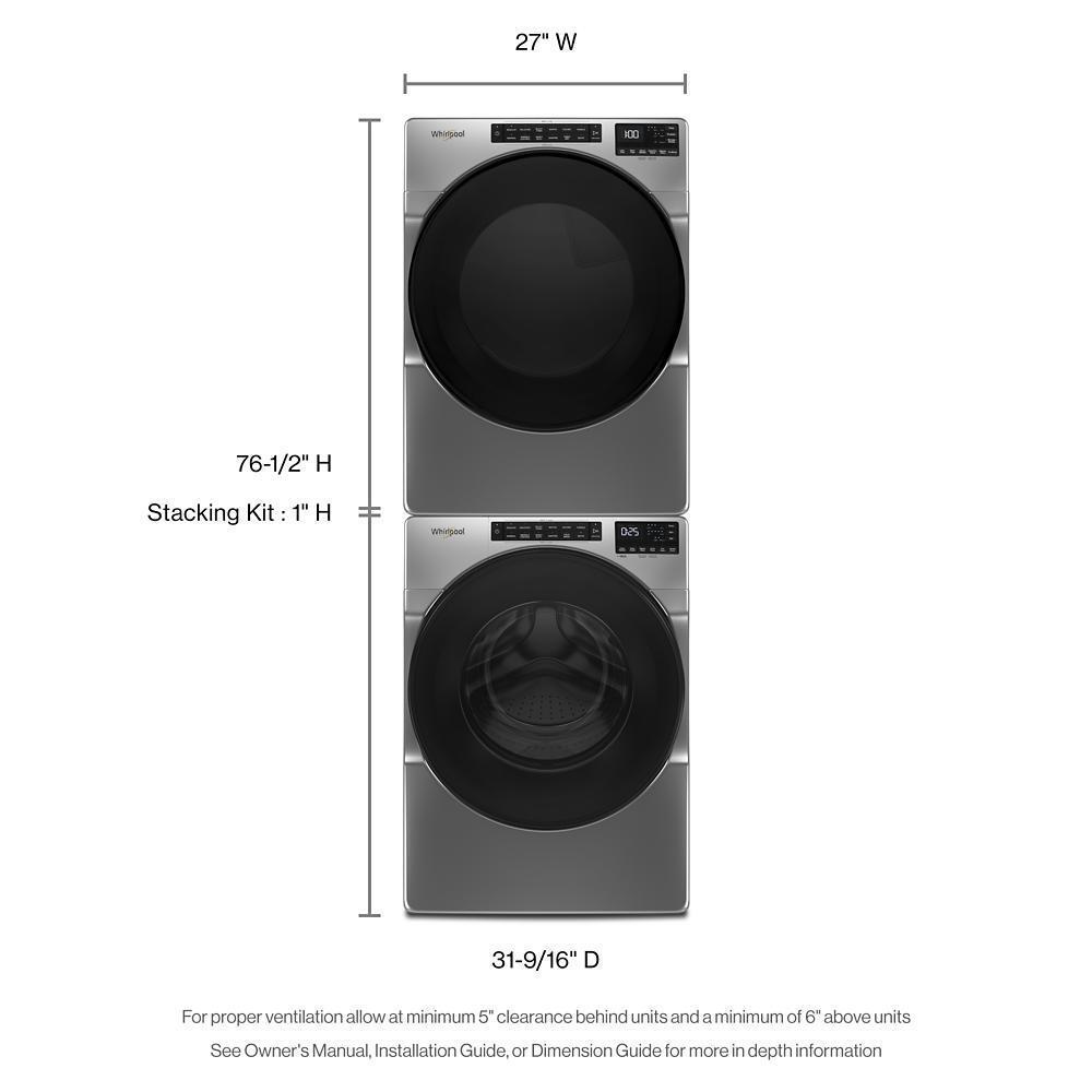 Whirlpool WED560LHW 7.4 cu.ft Front Load Long Vent Electric Dryer with Intuitive Controls