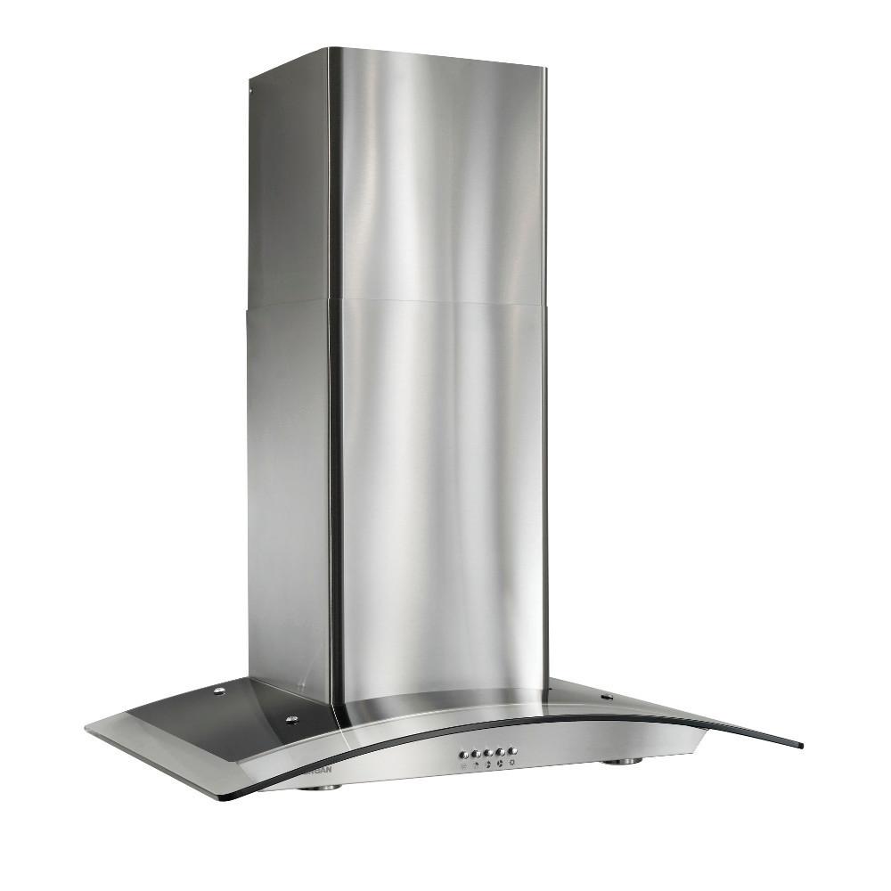 Broan B5636SS **DISCONTINUED** Broan® 36-Inch Arched Glass Wall Mount Chimney Range Hood w/ Light, Stainless Steel