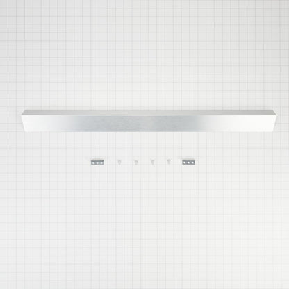 Whirlpool W10113901A Slide-in Range Rear Filler Kit, Stainless Steel, with (1) triangular fill strip, (2) mounting brackets, and two screws