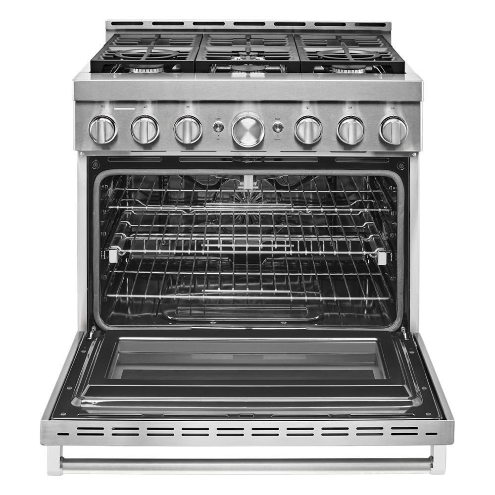 KFGC506JSS KitchenAid® 36'' Smart Commercial-Style Gas Range with 6 Burners