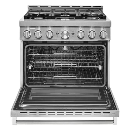 KFGC506JSS KitchenAid® 36'' Smart Commercial-Style Gas Range with 6 Burners