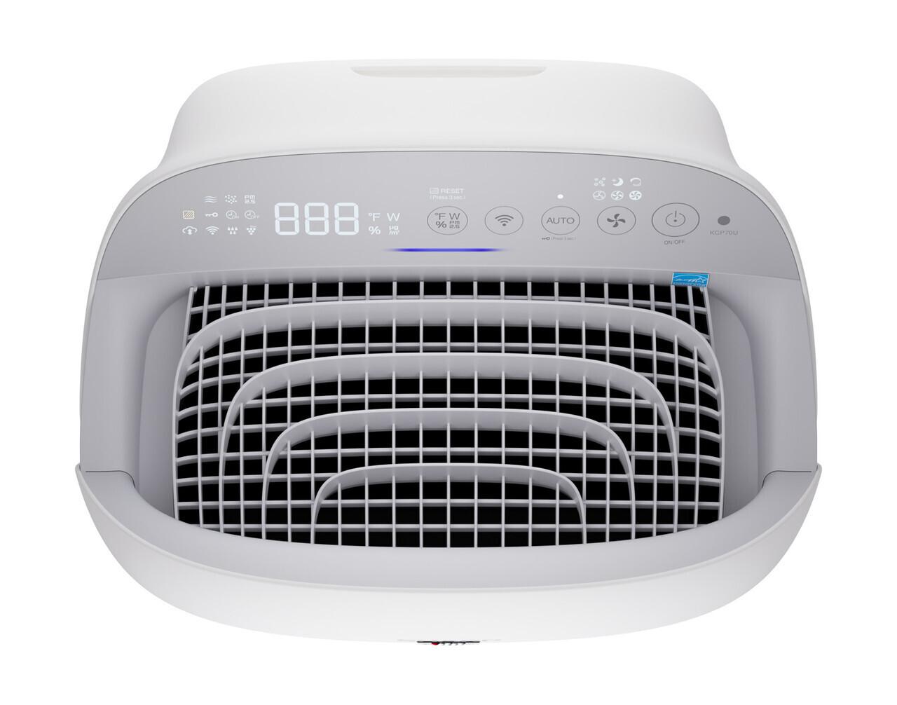 KCP70UW Sharp Smart Plasmacluster Ion Air Purifier with True HEPA + Humidifier for Large Rooms
