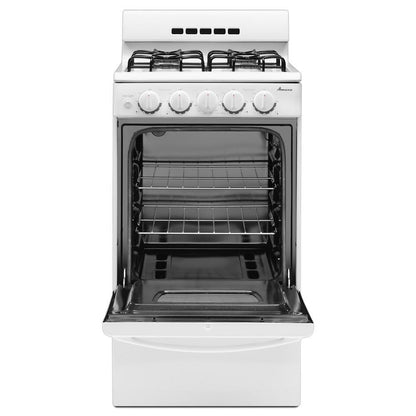 Amana AGG222VDW 20-inch Gas Range with Compact Oven Capacity