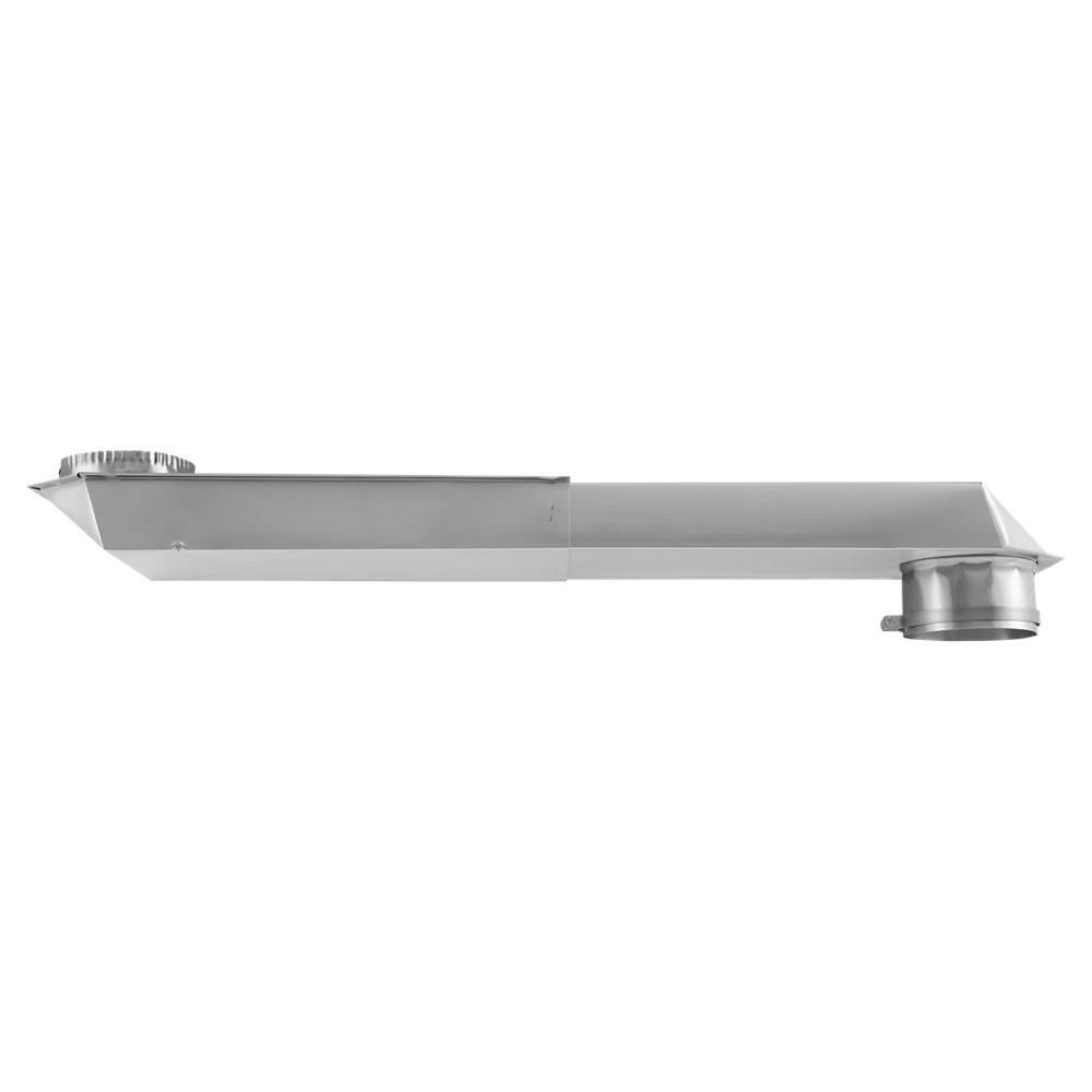 Whirlpool 4396037RP 0"-18" Dryer Telescoping Vent Periscope for 2.5" clearance, with 1 male snap-lock fitting, draw-band collar & 2 clamps.