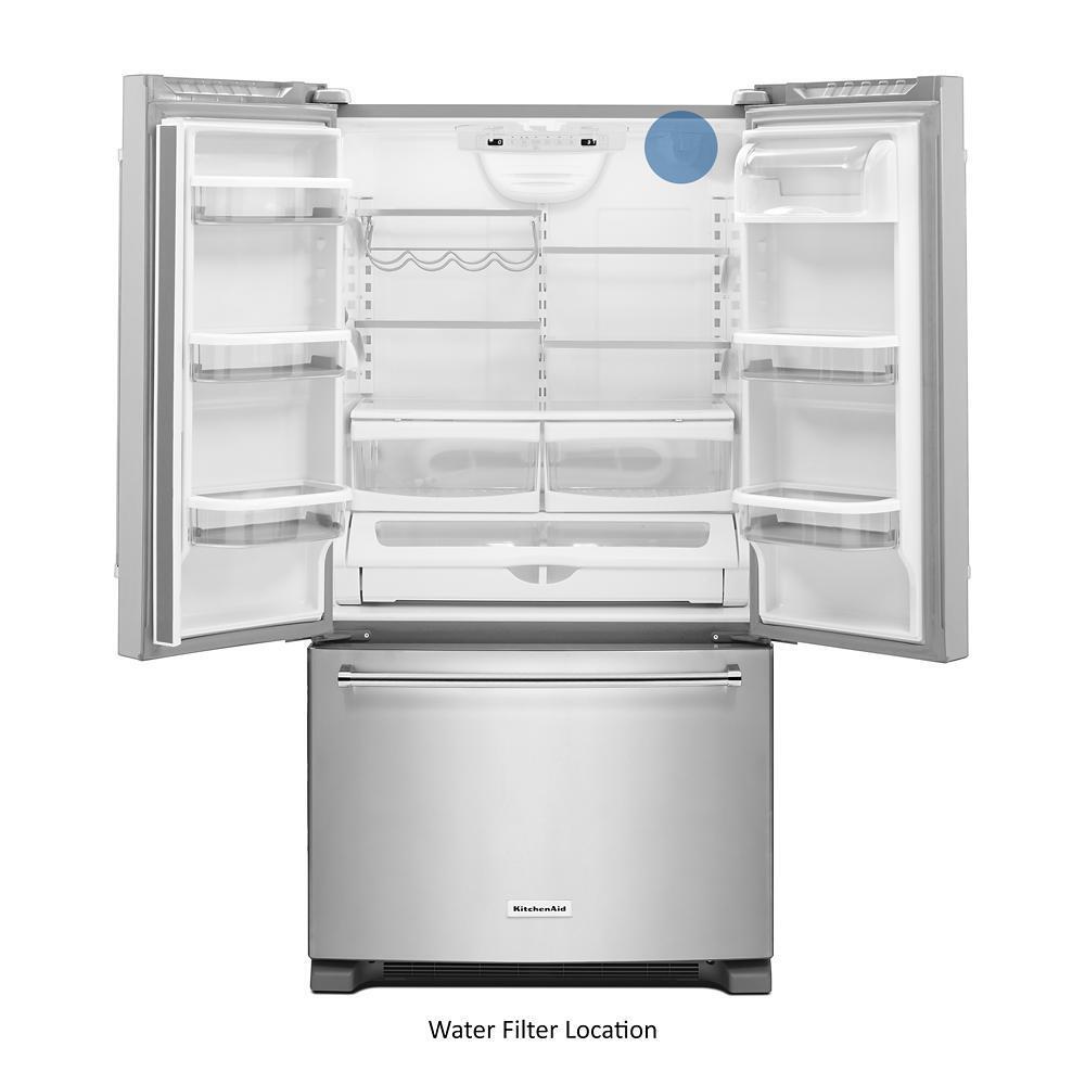 Kitchenaid 20 cu. ft. 36-Inch Width Counter-Depth French Door Refrigerator with Interior Dispense