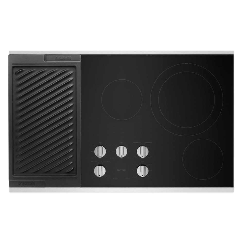 Maytag 36-Inch Electric Cooktop with Reversible Grill and Griddle
