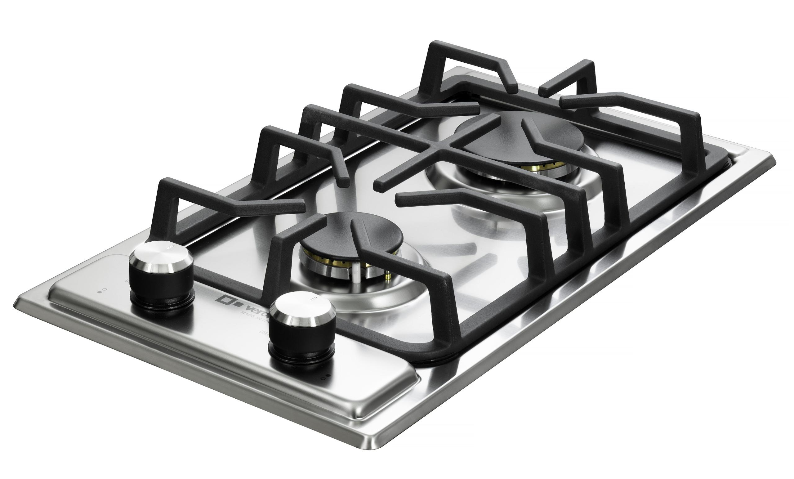 Verona 12" Designer Gas Cooktop - Brass Burners - SS