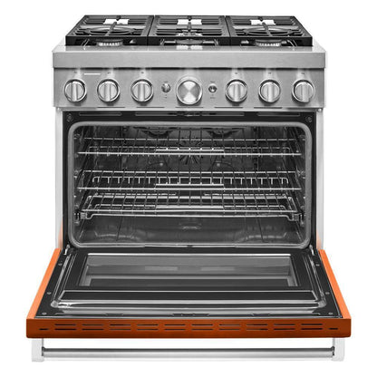 KFDC506JSC KitchenAid® 36'' Smart Commercial-Style Dual Fuel Range with 6 Burners
