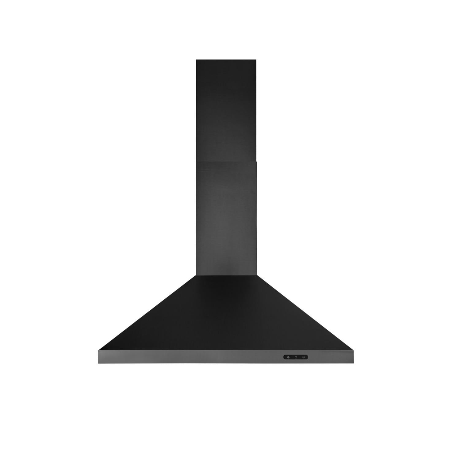 EW4830BLS Broan® Elite EW48 Series 30-Inch Pyramidal Chimney Range Hood, 460 Max Blower CFM, Black Stainless Steel