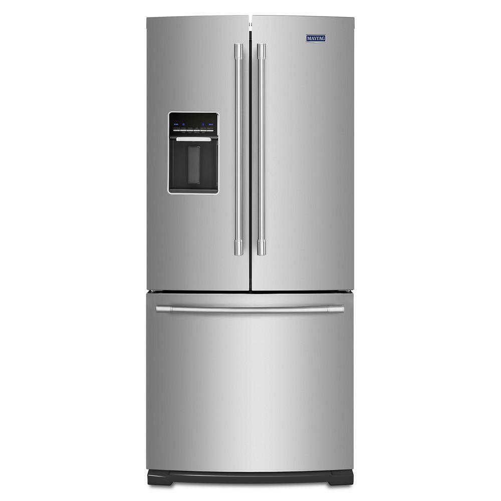 Maytag MFW2055FRZ 30-Inch Wide French Door Refrigerator with Exterior Water Dispenser- 20 Cu. Ft.