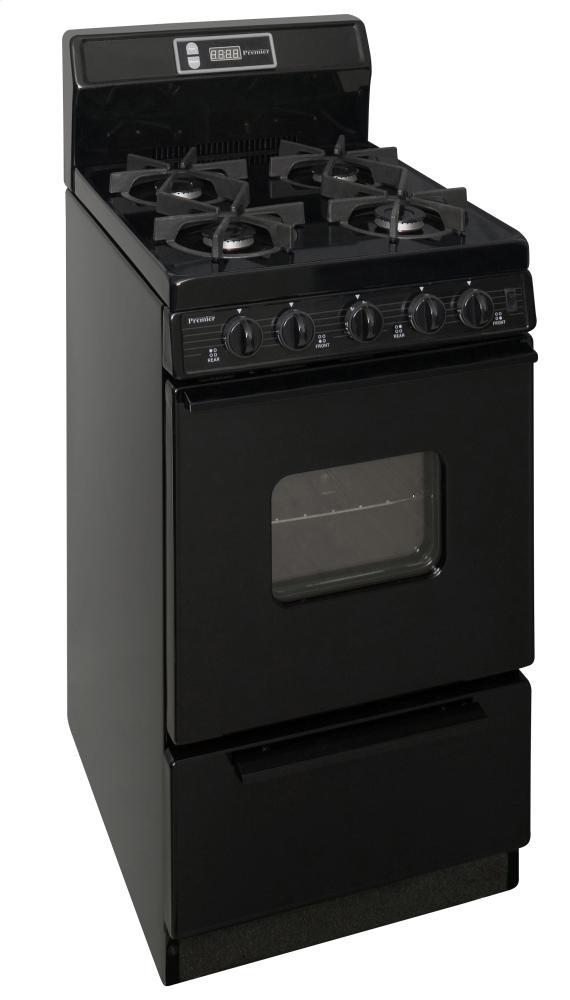 Premier 20 in. Freestanding Gas Range in Black