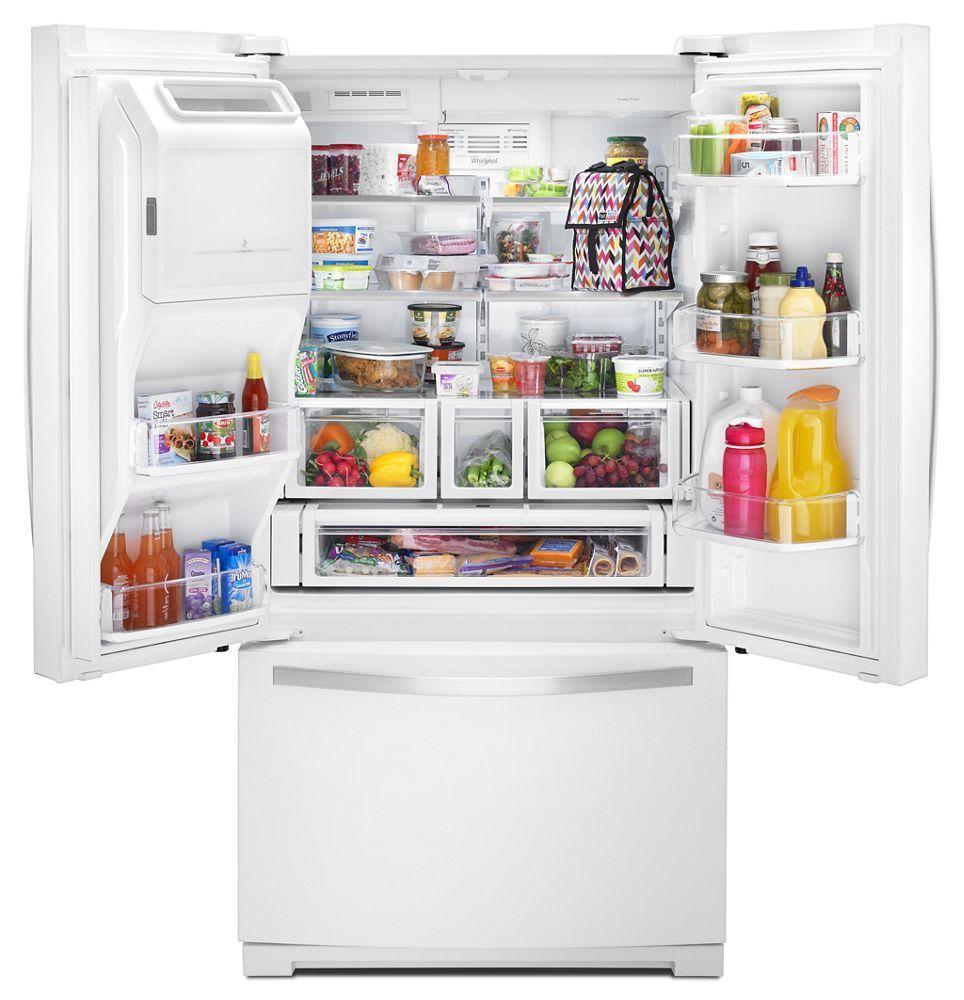 Whirlpool WRF757SDEH 36-inch Wide French Door Bottom Freezer Refrigerator with StoreRight System - 27cu. ft.