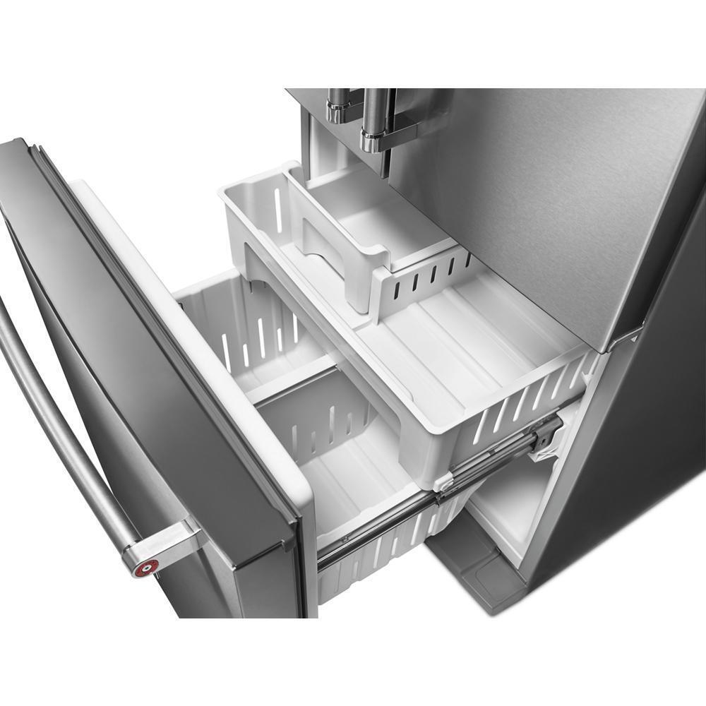 Kitchenaid KRFF300ESS 20 cu. Ft. 30-Inch Width Standard Depth French Door Refrigerator with Interior Dispense