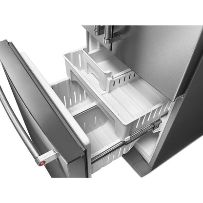 Kitchenaid KRFF300ESS 20 cu. Ft. 30-Inch Width Standard Depth French Door Refrigerator with Interior Dispense