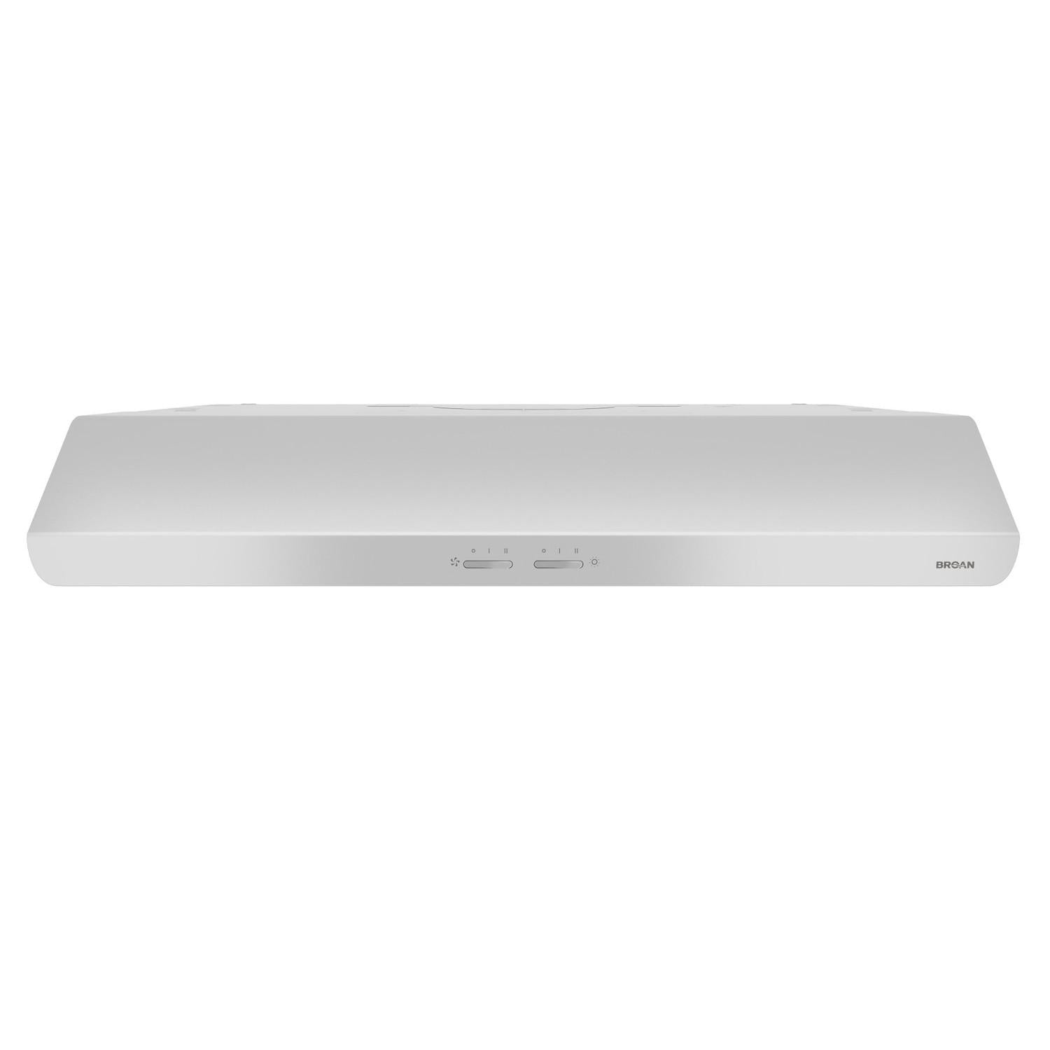 Broan 30-Inch 300 Max Blower CFM 5.0 Sones White Range Hood