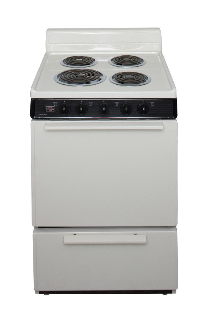 Premier ECK100TP0 24 in. Freestanding Electric Range in Biscuit