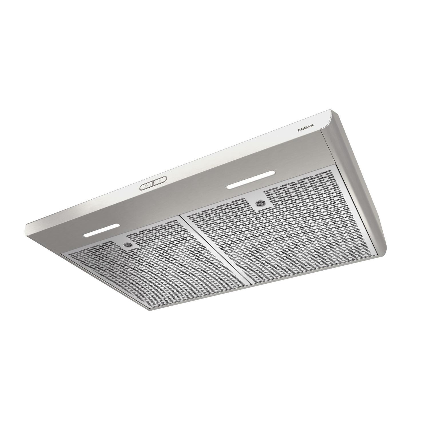 Broan® Sahale 30-Inch Convertible Under-Cabinet Range Hood, ENERGY STAR®, 375 Max Blower CFM, Stainless Steel