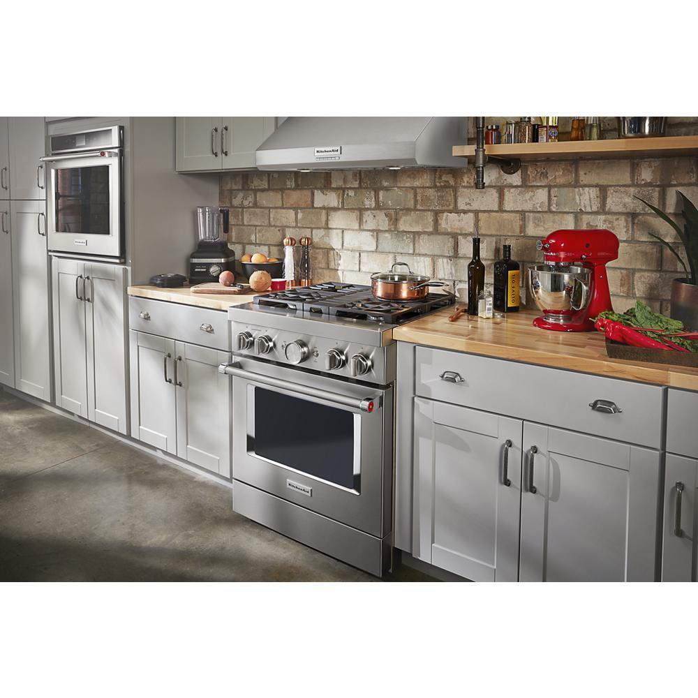 KFDC500JSS KitchenAid® 30'' Smart Commercial-Style Dual Fuel Range with 4 Burners