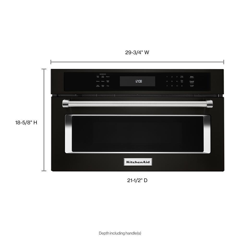 Kitchenaid KMBP100EBS 30" Built In Microwave Oven with Convection Cooking