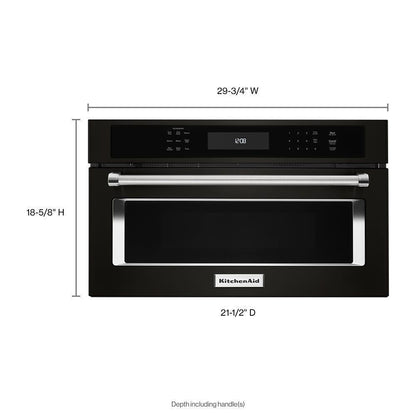 Kitchenaid KMBP100EBS 30" Built In Microwave Oven with Convection Cooking